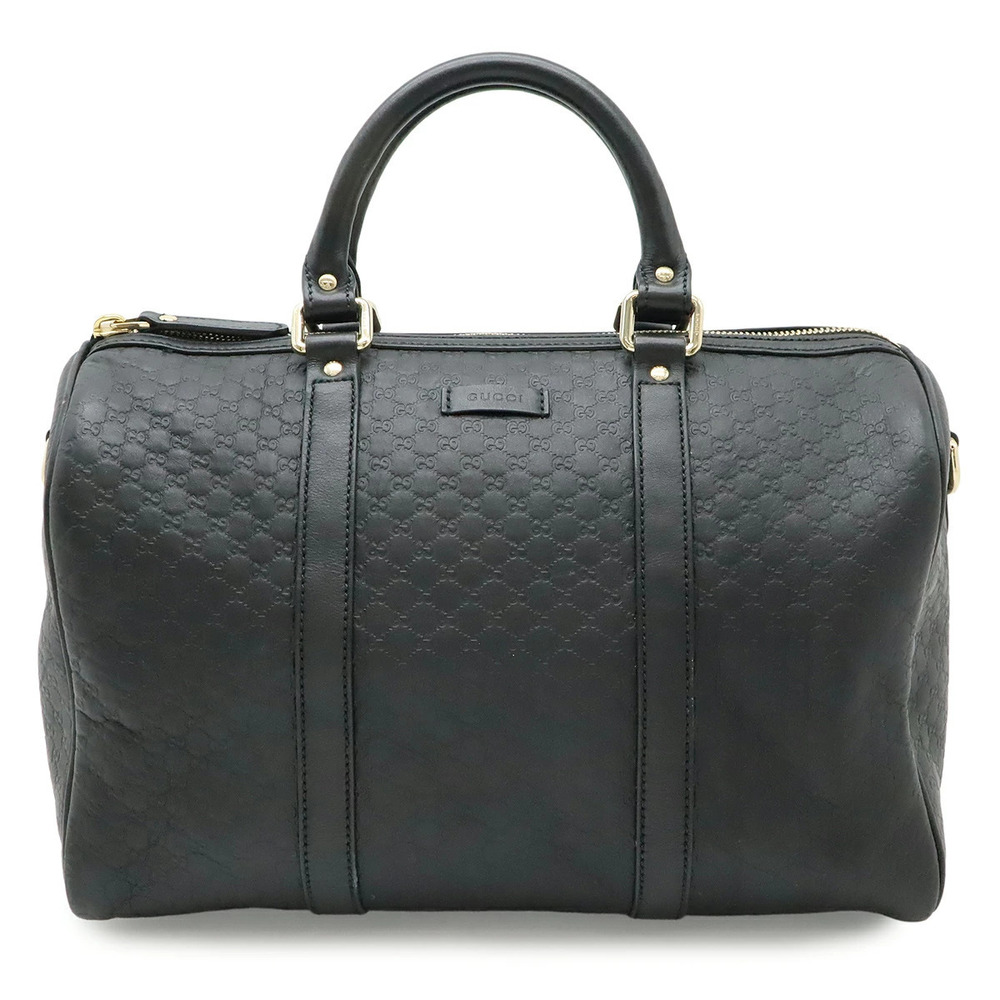 Gucci Microguccissima Boston Bag Handbag Leather Black
